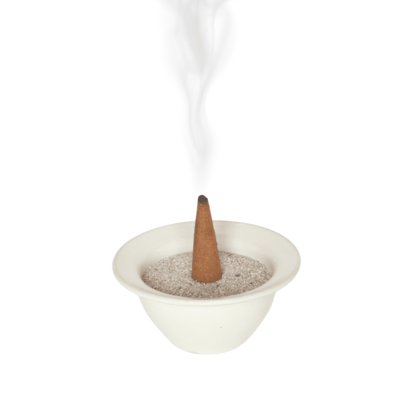 EM-Keramik-Räuchertasse "Naturrauch" I weiß