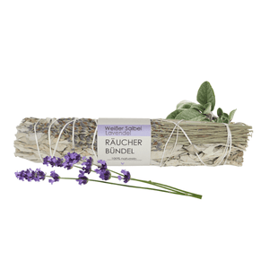 Salbeibündel mit Lavendel
