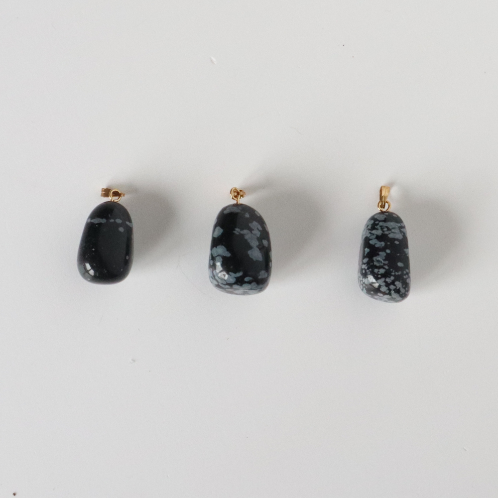 Schneeflocken-Obsidian I Kettenanhänger